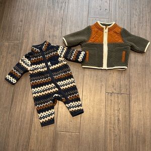Fleece romper and coat